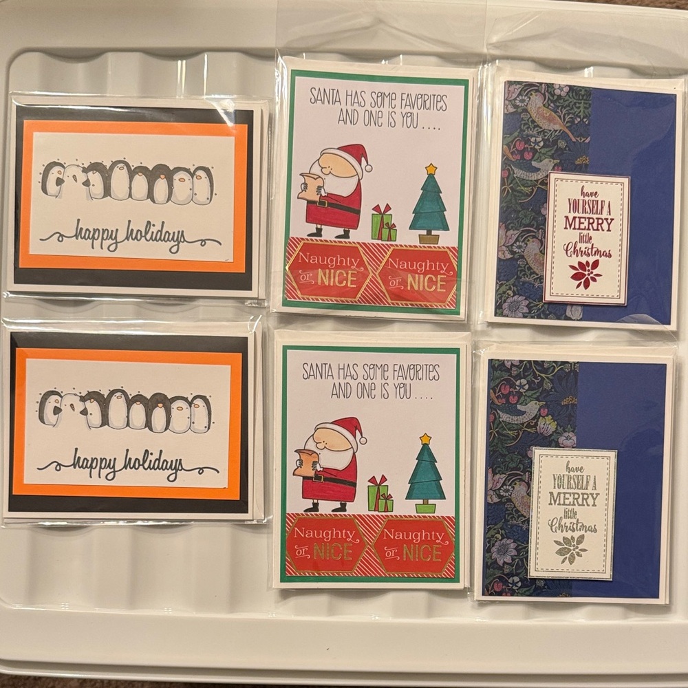 6 Assorted Holiday Greeting Cards Set